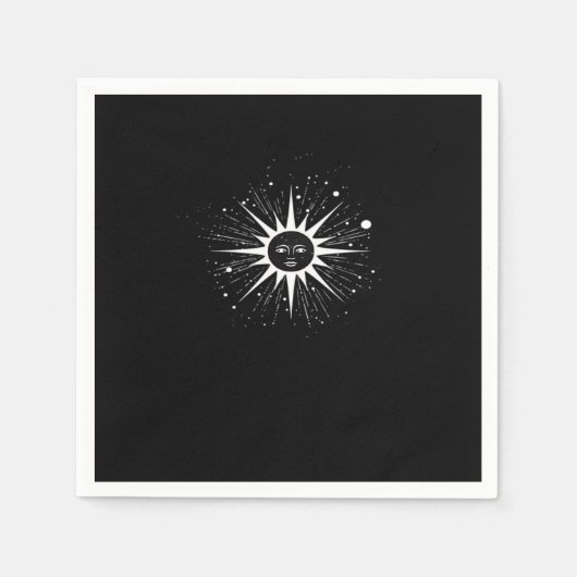 Whimsigoth Night Sky Sun Moon Witchy Classic Hallo Servet (Voorkant)