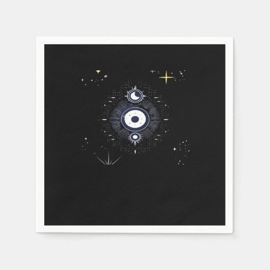 Whimsigoth Night Sky Sun Moon Witchy Classic Vinta Servet (Voorkant)