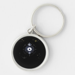 Whimsigoth Night Sky Sun Moon Witchy Classic Vinta Sleutelhanger