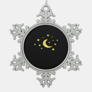 Whimsigoth Night Sky Sun Moon Witchy Tin Sneeuwvlok Ornament