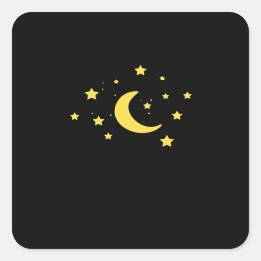 Whimsigoth Night Sky Sun Moon Witchy Vierkante Sticker (Voorkant)