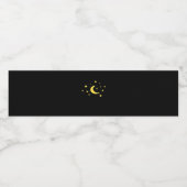 Whimsigoth Night Sky Sun Moon Witchy Waterfles Etiket (Enkel label)