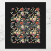 Whimsigoth Oude Victoriaans Bloemenolie Schilderkl Wijn Etiket (Enkel label)