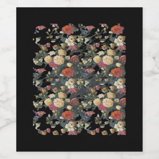 Whimsigoth Oude Victoriaans Bloemenolie Schilderkl Wijn Etiket (Enkel label)