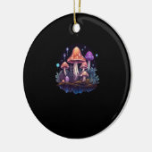 Whimsigoth paddenstoelen en kristallen keramisch ornament (Links)