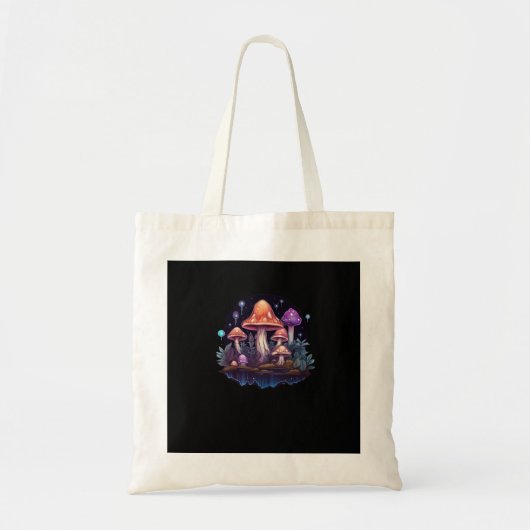 Whimsigoth paddenstoelen en kristallen tote bag (Voorkant)