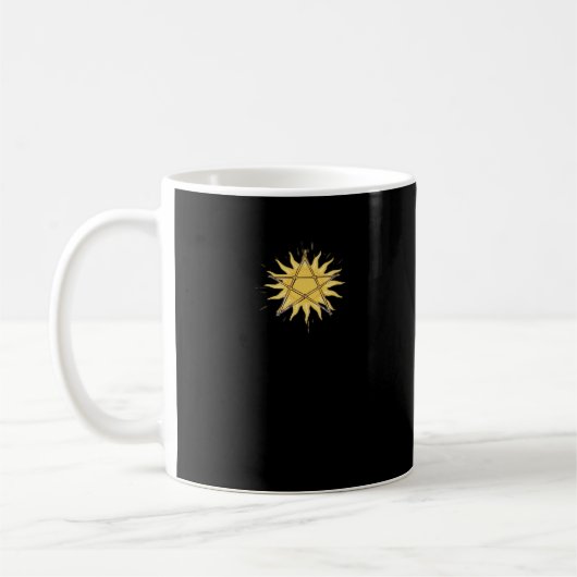 Whimsigoth Pentagram Sun Classic Koffiemok (Links)