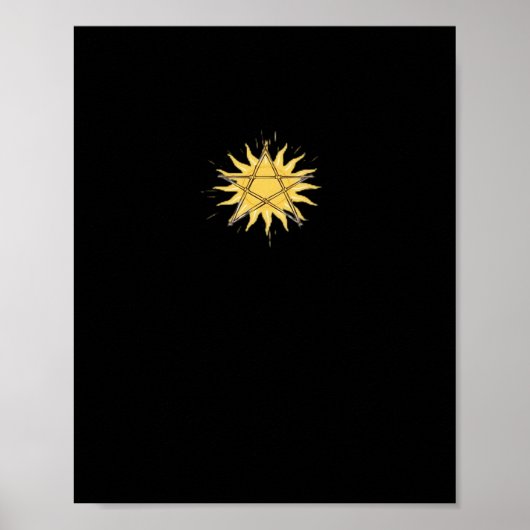 Whimsigoth Pentagram Sun Classic Poster (Voorkant)
