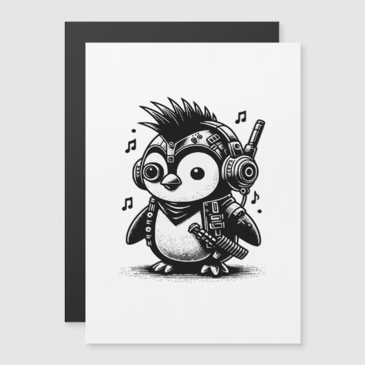 Whimsigoth Punkrock Weirdcore Penguin  kunst (Voorkant / Achterkant)