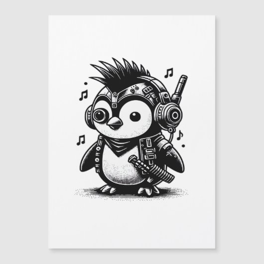 Whimsigoth Punkrock Weirdcore Penguin  kunst (Voorkant)