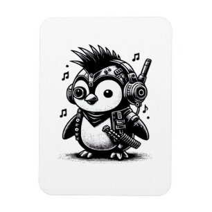 Whimsigoth Punkrock Weirdcore Pinguïn Vintage Kuns Magneet