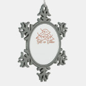 Whimsigoth Reader Moth Design Classic Tin Sneeuwvlok Ornament (Links)