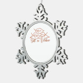 Whimsigoth Reader Moth Design Classic Tin Sneeuwvlok Ornament (Rechts)