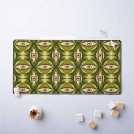 Whimsigoth Roze Oog Groen Botanisch Maximalistisch Bureaumat