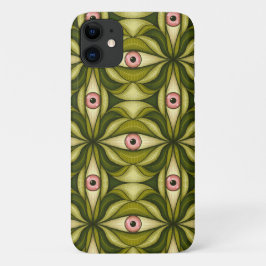 Whimsigoth Roze Oog Groen Botanisch Maximalistisch Case-Mate iPhone Case