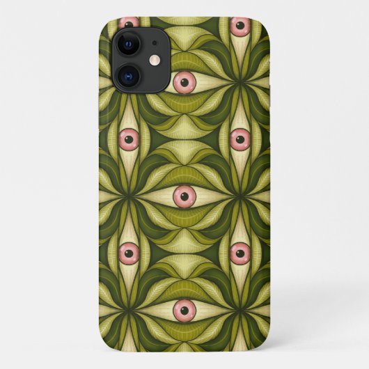 Whimsigoth Roze Oog Groen Botanisch Maximalistisch Case-Mate iPhone Case (Achterkant)
