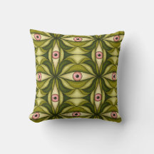Whimsigoth Roze Oog Groen Botanisch Maximalistisch