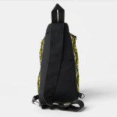 Whimsigoth Roze Oog Groen Botanisch Maximalistisch Sling Bag (Achterkant)