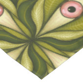 Whimsigoth Roze Oog Groen Botanisch Maximalistisch Tafelkleed (Gekanteld)