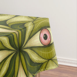 Whimsigoth Roze Oog Groen Botanisch Maximalistisch Tafelkleed