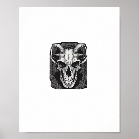 Whimsigoth Schedel Gotisch Esthetisch Ontwerp Klas Poster (Voorkant)