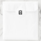 Whimsigoth Schedel Gotisch Esthetisch Ontwerp Klas Ronde Sticker (Tas)