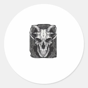 Whimsigoth Schedel Gotisch Esthetisch Ontwerp Klas Ronde Sticker