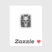 Whimsigoth Schedel Gotisch Esthetisch Ontwerp Klas Sticker (Vel)