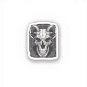 Whimsigoth Schedel Gotisch Esthetisch Ontwerp Klas Sticker (Voorkant)