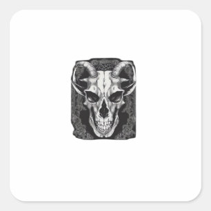 Whimsigoth Schedel Gotisch Esthetisch Ontwerp Klas Vierkante Sticker