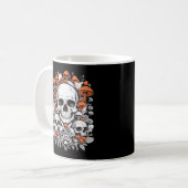 Whimsigoth Skulls & Mushrooms Botanische leeftijd Koffiemok (Voorkant links)