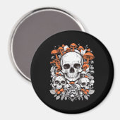 Whimsigoth Skulls & Mushrooms Botanische leeftijd Magneet (Voorkant / Achterkant)