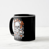 Whimsigoth Skulls & Mushrooms Botanische leeftijd Mok (Voorkant links)