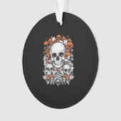 Whimsigoth Skulls & Mushrooms  Botanische leeftijd Ornament (voorkant)
