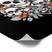 Whimsigoth Skulls & Mushrooms Botanische leeftijd Poster (Hoek)