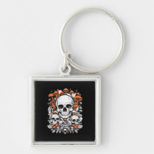 Whimsigoth Skulls & Mushrooms Botanische leeftijd Sleutelhanger
