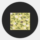 Whimsigoth Snail Classic Ronde Sticker (Voorkant)