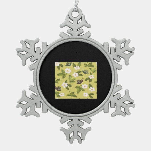 Whimsigoth Snail Classic Tin Sneeuwvlok Ornament (Voorkant)