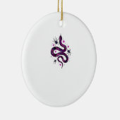 Whimsigoth Snake Flowers Classic Keramisch Ornament (Rechts)