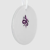 Whimsigoth Snake Flowers Classic Ornament (voorkant)