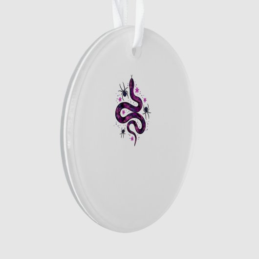 Whimsigoth Snake Flowers Classic Ornament (voorkant)