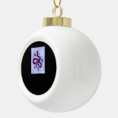 Whimsigoth Snake Spinnen Bloemen Keramische Bal Ornament (Rechts)