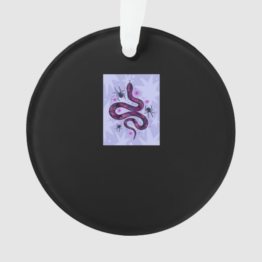 Whimsigoth Snake Spinnen Bloemen Ornament (voorkant)