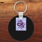 Whimsigoth Snake Spinnen Bloemen Sleutelhanger (Voorkant)