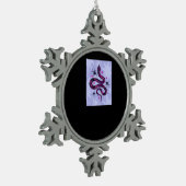 Whimsigoth Snake Spinnen Bloemen Tin Sneeuwvlok Ornament (Links)