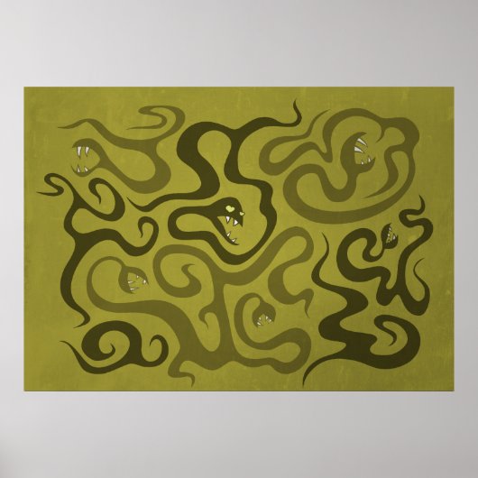 Whimsigoth Snakes and Tentacles in Love Poster (Voorkant)