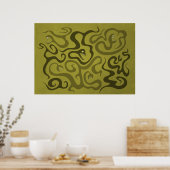Whimsigoth Snakes and Tentacles in Love Poster (Keuken)