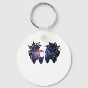 Whimsigoth Sterrennacht Sun Moon Witchy Classic Sleutelhanger