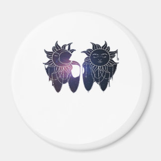 Whimsigoth Sterrennacht Zon Maan Hekserij Klassiek Magneet