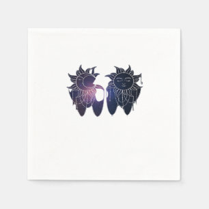 Whimsigoth Sterrennacht Zon Maan Hekserij Klassiek Servet